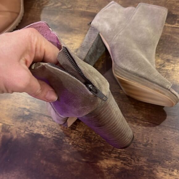 Corso Como Edie Women's Leather Peep Toe Bootie N5984 Size 9.5 Suede Sandals - Picture 4 of 6